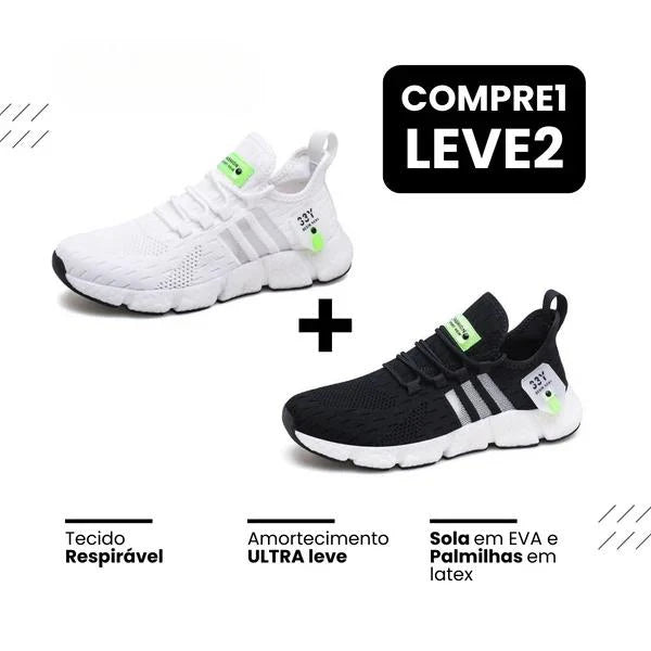 Tênis Allure Run - Respirável e Ortopédico (COMPRE 1 LEVE 2)