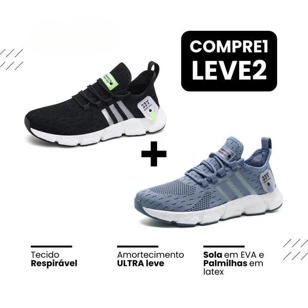 Tênis Allure Run - Respirável e Ortopédico (COMPRE 1 LEVE 2)