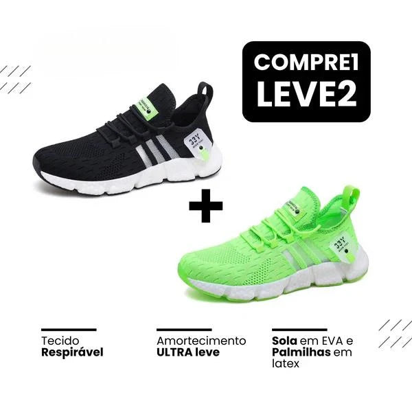 Tênis Allure Run - Respirável e Ortopédico (COMPRE 1 LEVE 2)