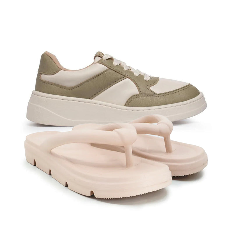 Tênis Ortopédico Modare + Chinelo Poofy